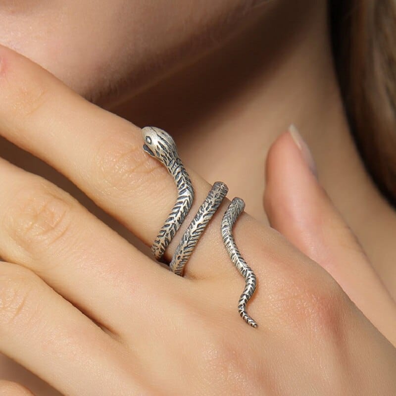 Ancient Serpent Ring in 925 Silver 2 Ancient Serpent Ring in 925 Silver - Image 2