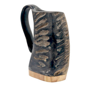 Black Ox Horn Tankard with Handle