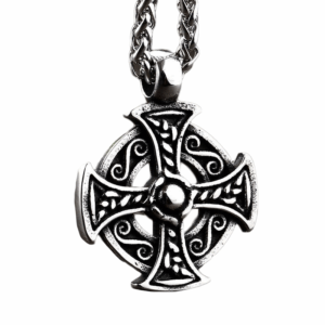 Celtic Cross Pendant Viking Necklace