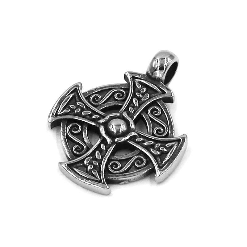 Celtic Cross Viking Necklace in Steel 2 Celtic Cross Viking Necklace in Steel - Image 2