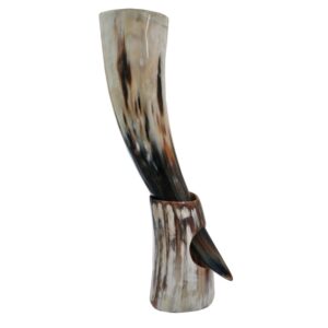 Clear Viking Drinking Horn with Stand