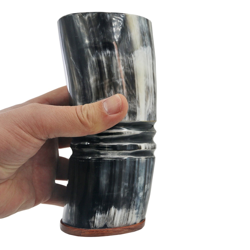 Engraved Viking Ox Horn Cup 2 Engraved Viking Ox Horn Cup - Image 2