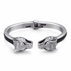 Fenrir Wolf Bracelet in Stainless Steel