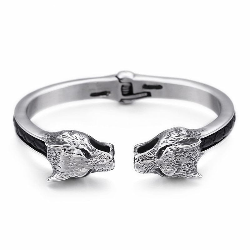 Fenrir Wolf Bracelet in Stainless Steel 1 Fenrir Wolf Bracelet in Stainless Steel