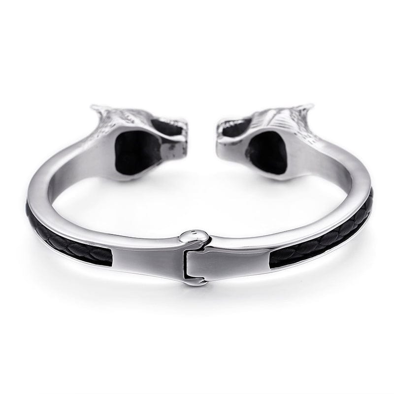 Fenrir Wolf Bracelet in Stainless Steel 2 Fenrir Wolf Bracelet in Stainless Steel - Image 2