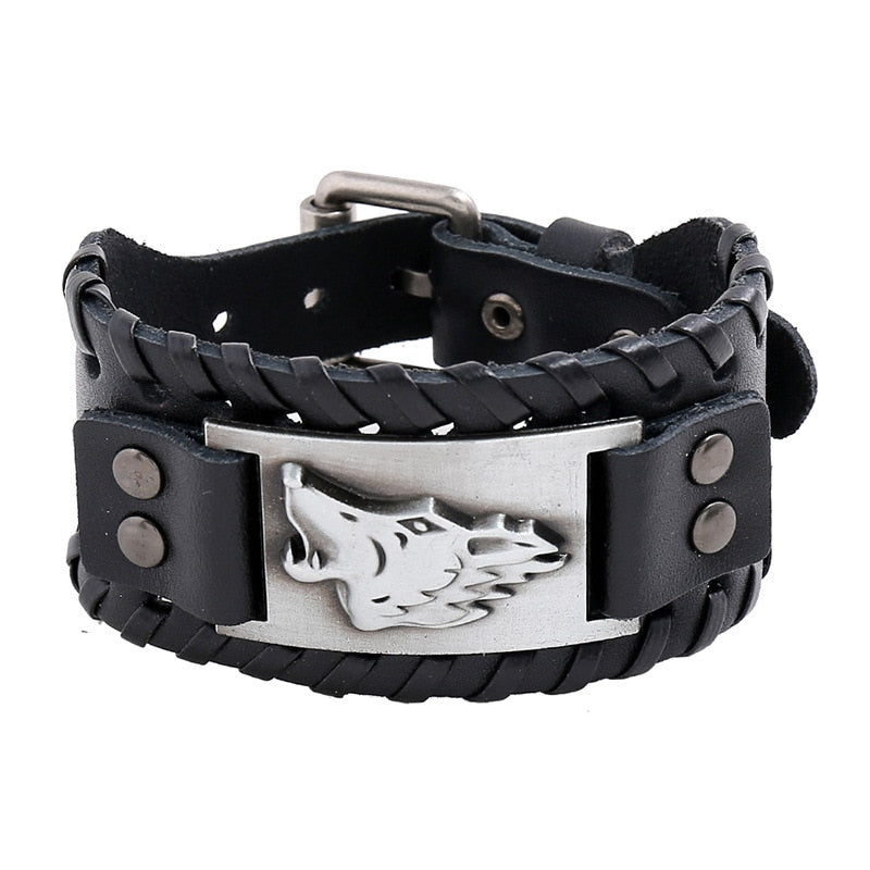Fenrir Wolf Leather Cuff 1 Fenrir Wolf Leather Cuff