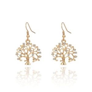 Gold-Plated Tree of Life Earrings