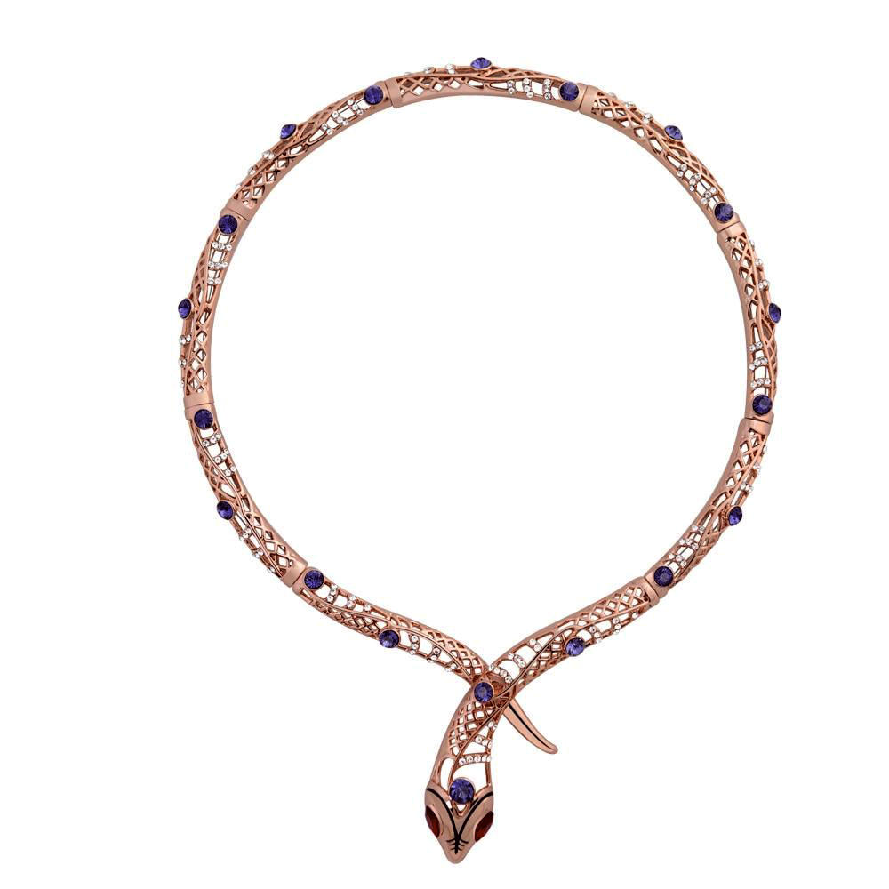 Gold-Tone Serpent Choker Necklace 1 Gold-Tone Serpent Choker Necklace