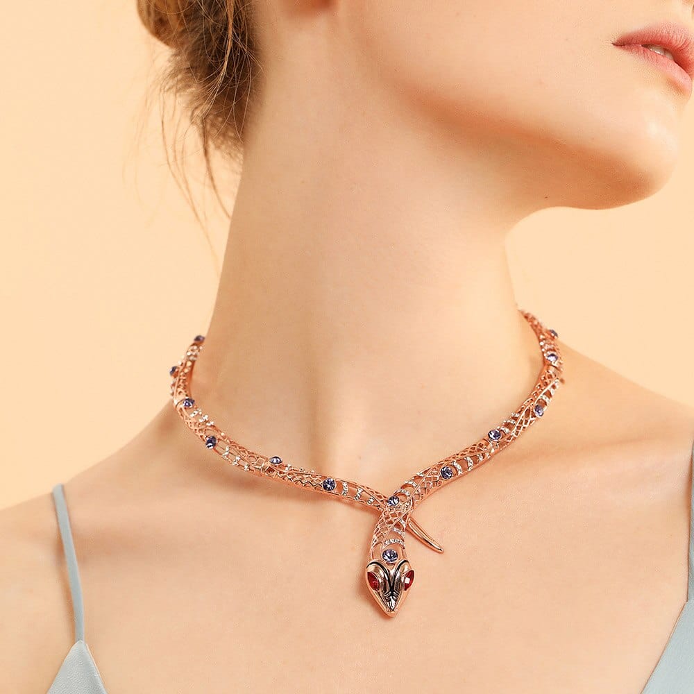 Gold-Tone Serpent Choker Necklace 3 Gold-Tone Serpent Choker Necklace - Image 3