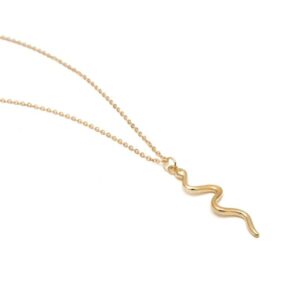 Gold-Tone Serpent Pendant Necklace