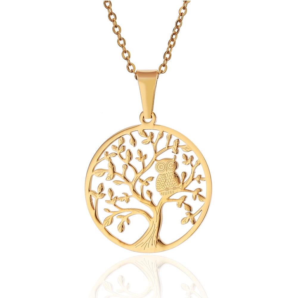 Gold-Tone Tree of Life Necklace 1 Gold-Tone Tree of Life Necklace