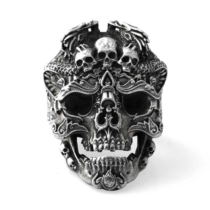 Heahmund Skull Ring in 925 Silver 1 Heahmund Skull Ring in 925 Silver