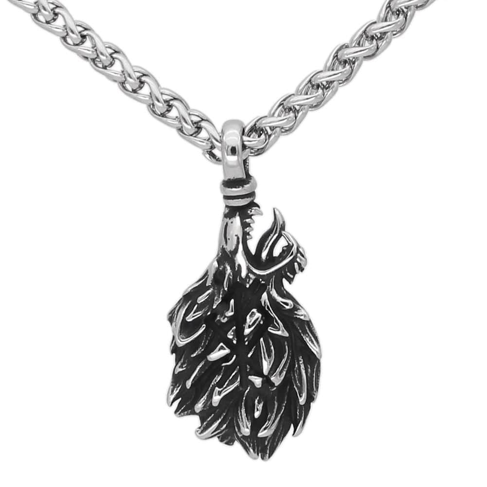 Howling Wolf Pendant Necklace 1 Howling Wolf Pendant Necklace