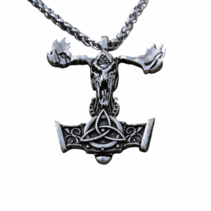 Mjolnir and Stag Viking Pendant