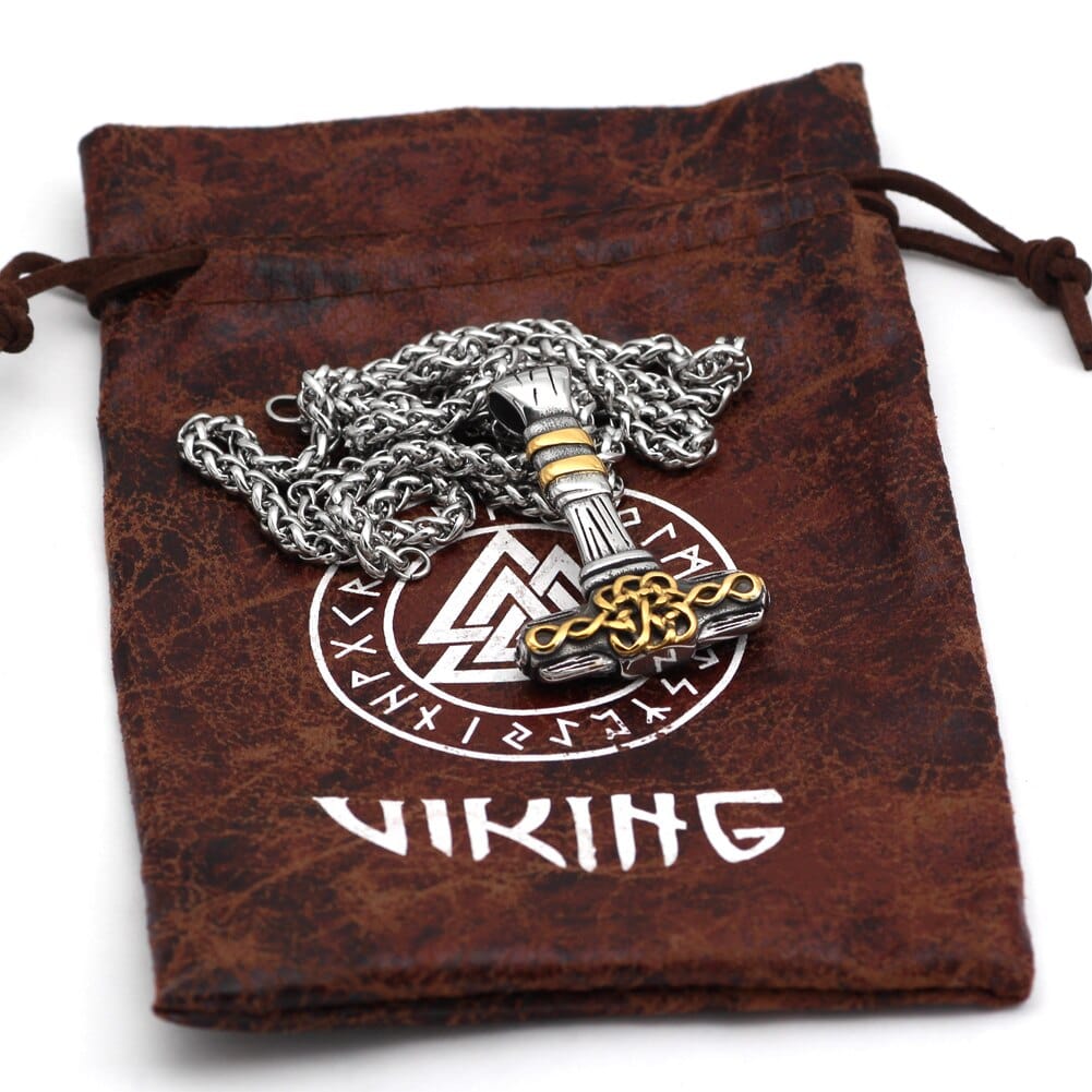 Mjolnir Hammer Necklace in Stainless Steel 2 Mjolnir Hammer Necklace in Stainless Steel - Image 2