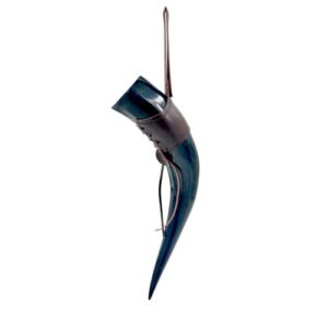 Black Viking Drinking Horn with Holder