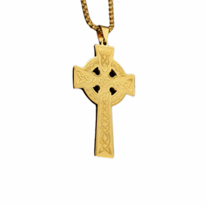 Gold-Tone Celtic Cross Necklace