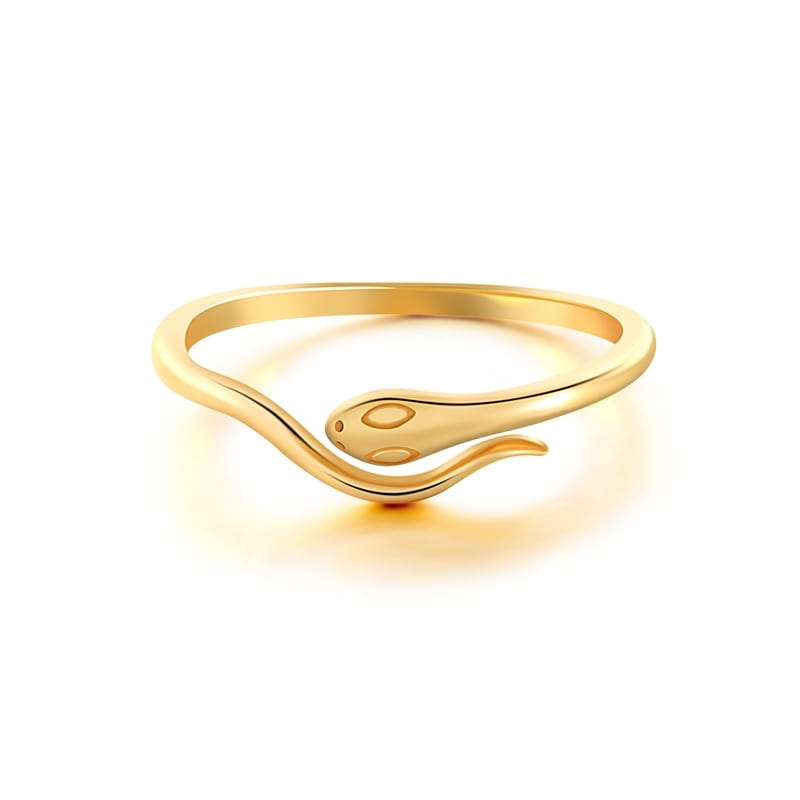 Gold Serpent Band Ring (Silver) 1 Gold Serpent Band Ring (Silver)