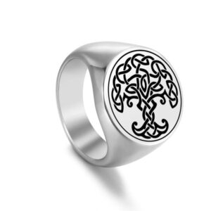 Celtic Tree of Life Viking Signet Ring