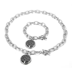 Tree of Life Viking Necklace & Bracelet Set