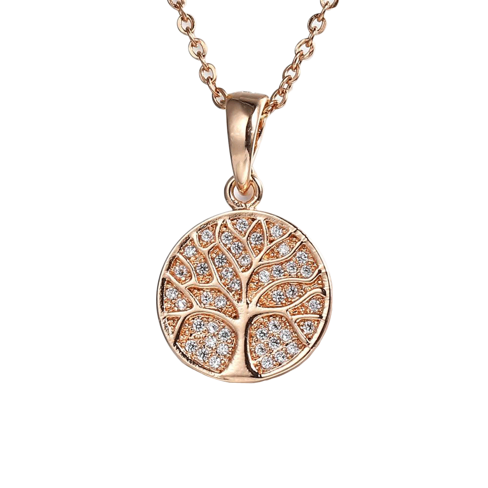 Rose Gold Yggdrasil Necklace 1 Rose Gold Yggdrasil Necklace