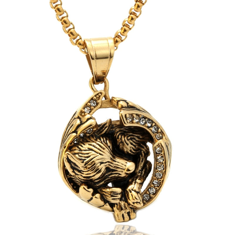 Sleeping Wolf Viking Necklace 2 Sleeping Wolf Viking Necklace - Image 2