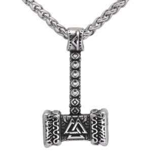 Thor's Hammer and Valknut Pendant