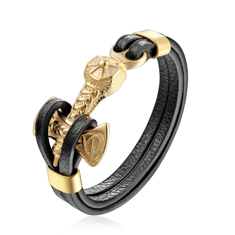 Thor's Hammer Leather Bracelet 2 Thor's Hammer Leather Bracelet - Image 2