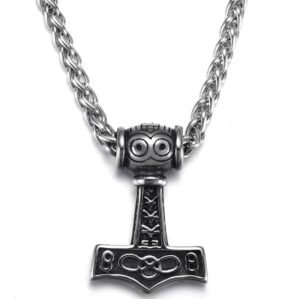 Thor's Hammer Necklace in Stainless Steel