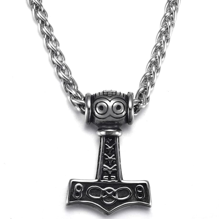 Thor's Hammer Necklace in Stainless Steel 1 Thor's Hammer Necklace in Stainless Steel
