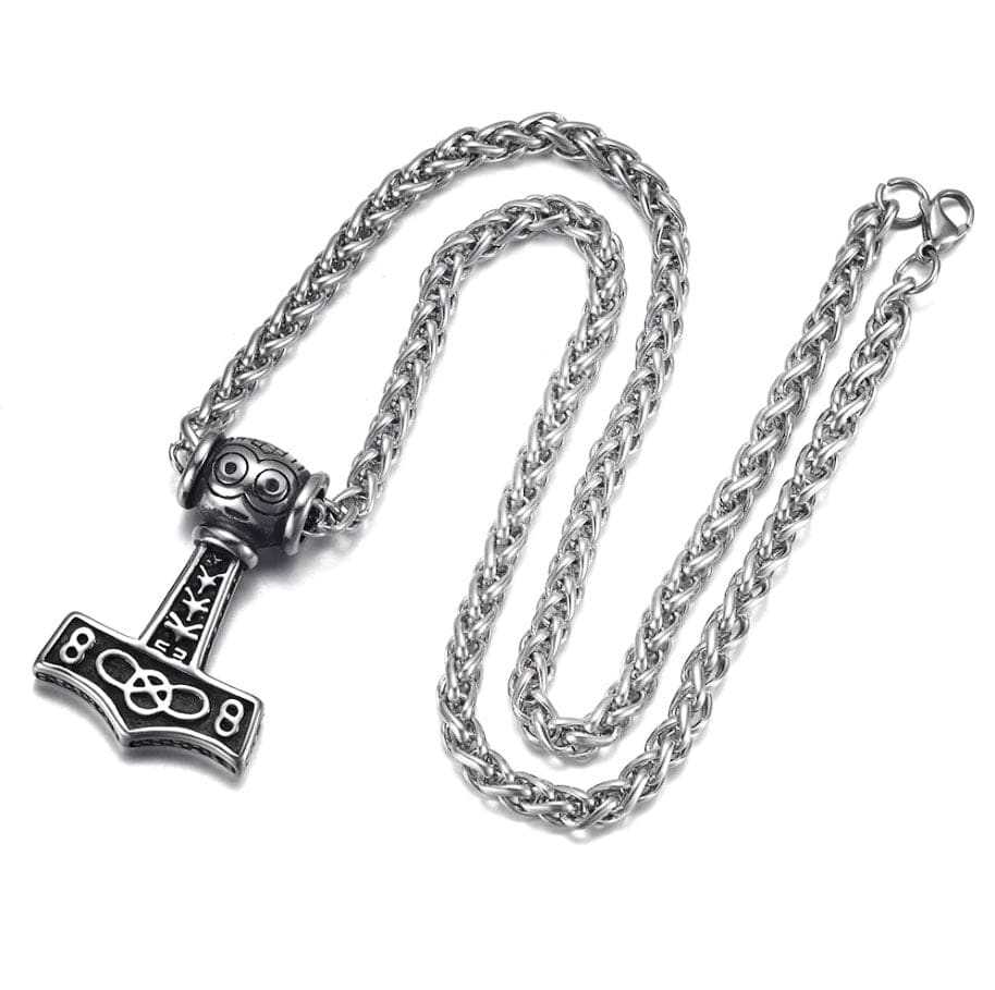 Thor's Hammer Necklace in Stainless Steel 2 Thor's Hammer Necklace in Stainless Steel - Image 2