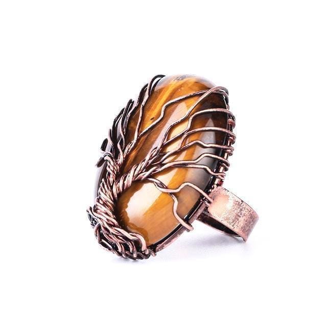 Tree of Life Viking Ring with Stone 4 Tree of Life Viking Ring with Stone - Image 4