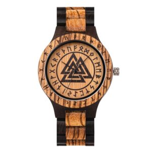 Valknut Wooden Viking Watch