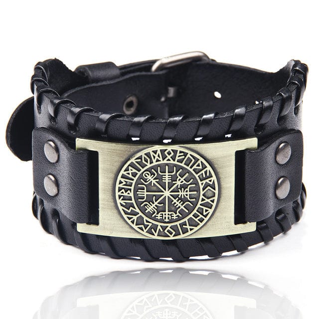 Vegvisir Braided Leather Bracelet 1 Vegvisir Braided Leather Bracelet