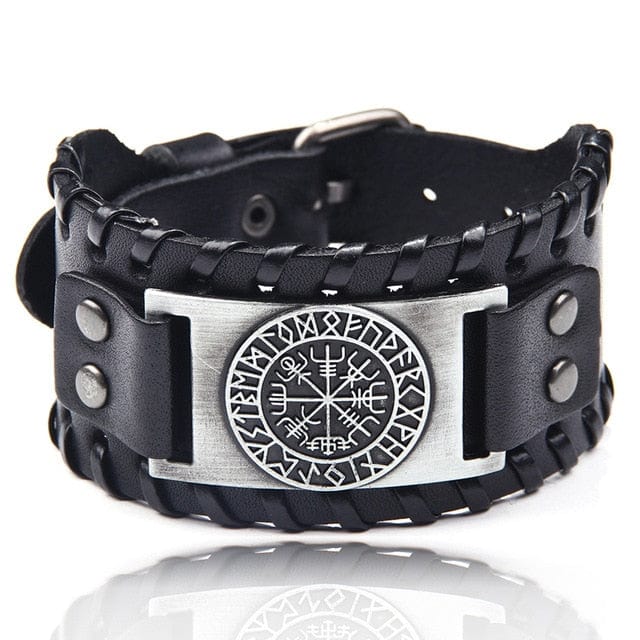 Vegvisir Braided Leather Bracelet 3 Vegvisir Braided Leather Bracelet - Image 3