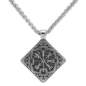 Vegvisir Symbol Necklace in Stainless Steel