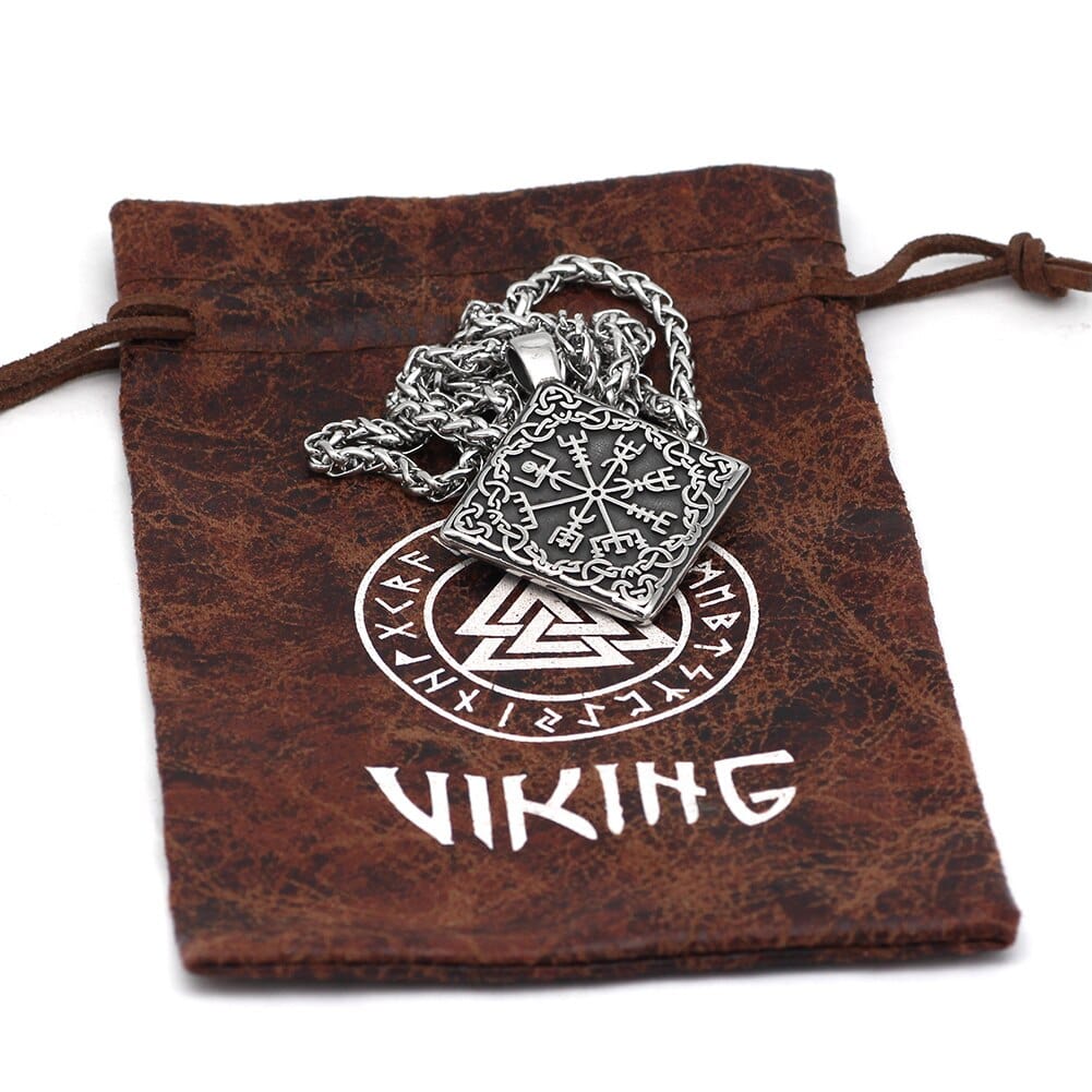 Vegvisir Symbol Necklace in Stainless Steel 2 Vegvisir Symbol Necklace in Stainless Steel - Image 2