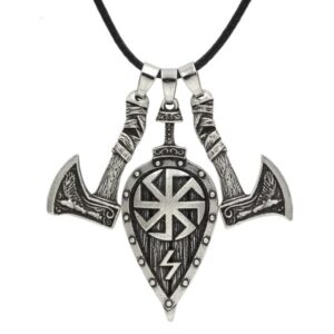 Viking Axe and Shield Necklace