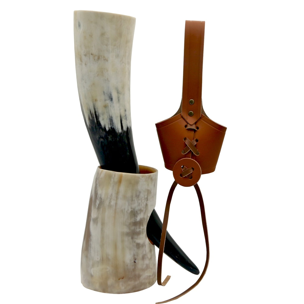 Viking Drinking Horn with Stand and Cord 1 Viking Drinking Horn with Stand and Cord