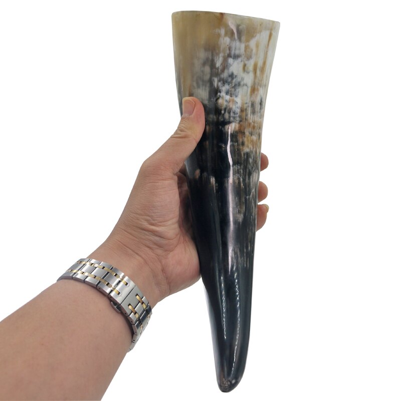 Viking Drinking Horn with White Stand 3 Viking Drinking Horn with White Stand - Image 3