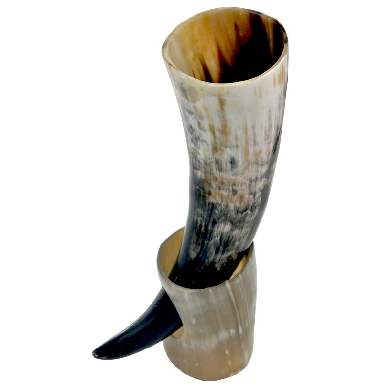 Viking Drinking Horn with White Stand 5 Viking Drinking Horn with White Stand - Image 5