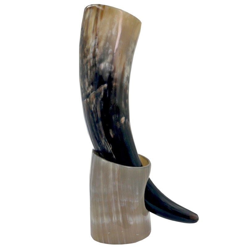Viking Drinking Horn with White Stand 6 Viking Drinking Horn with White Stand - Image 6