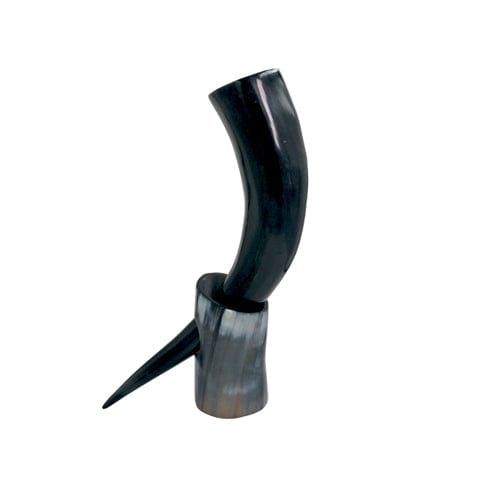 Viking Drinking Horn with Wooden Stand 2 Viking Drinking Horn with Wooden Stand - Image 2