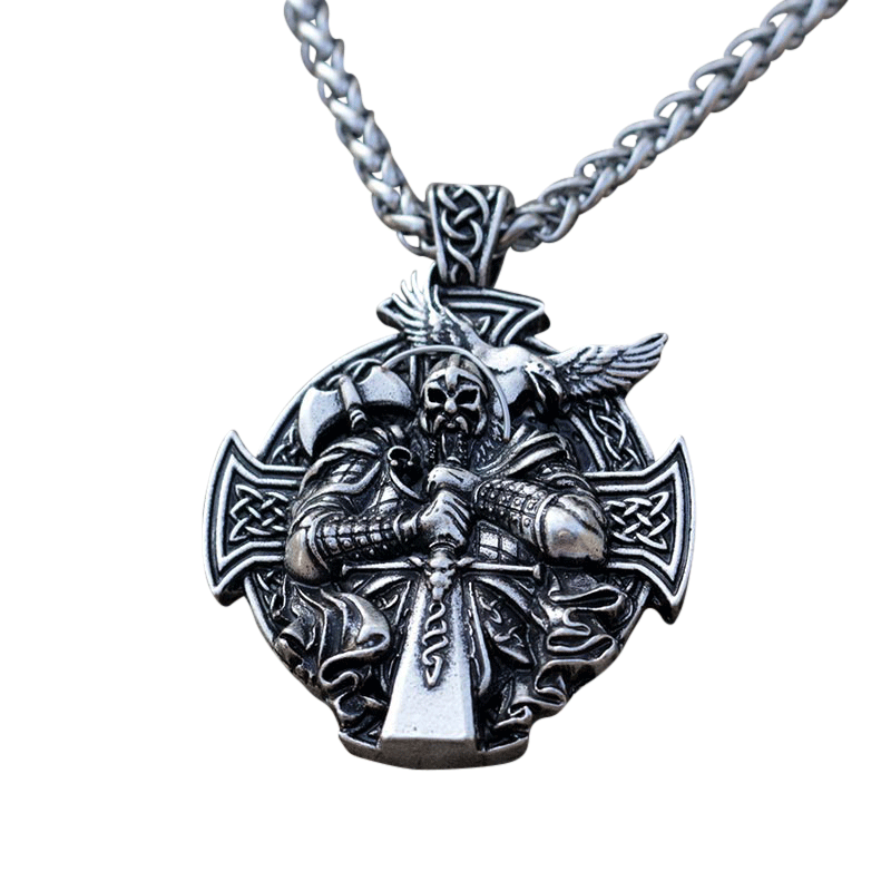 Warrior and Raven Celtic Cross Pendant 1 Warrior and Raven Celtic Cross Pendant