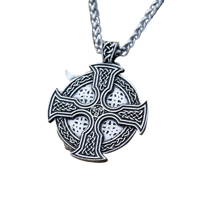 Warrior and Raven Celtic Cross Pendant 2 Warrior and Raven Celtic Cross Pendant - Image 2