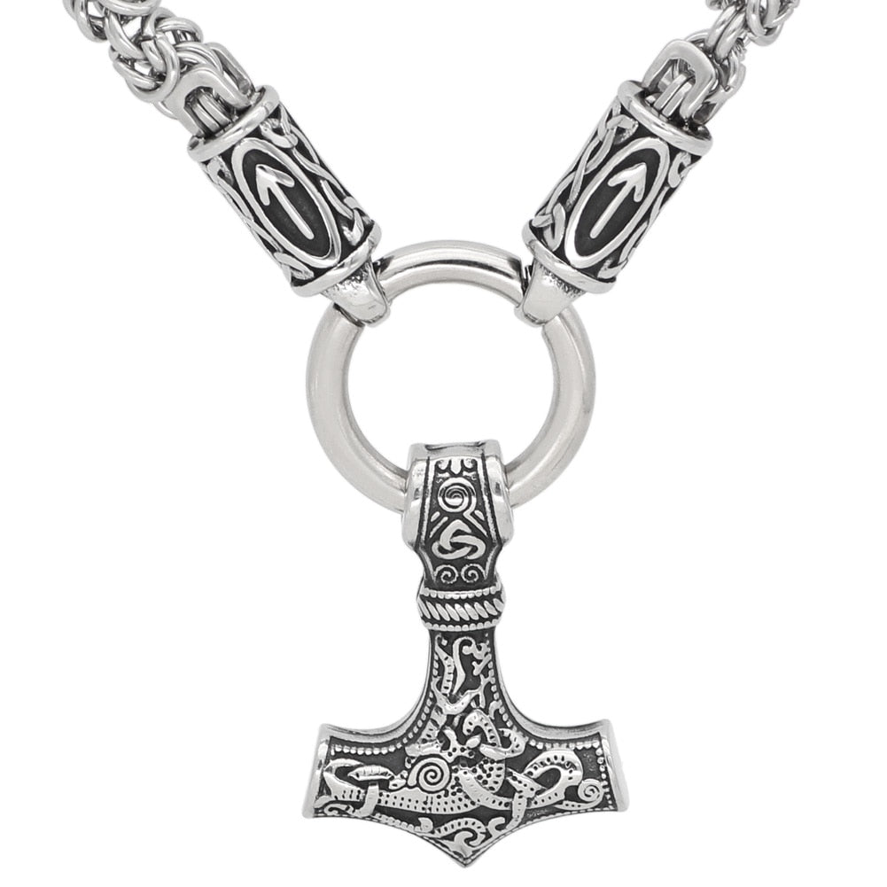 Mjolnir Thor Stainless Steel - Magic Age Viking Pendant 2 Mjolnir Thor Stainless Steel - Magic Age Viking Pendant - Image 2