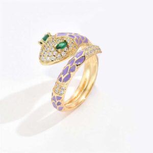 Serpent Colourful Zircon Ring