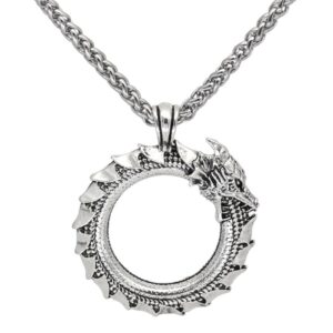 Serpent Ouroboros Stainless Steel - Symbol Eternal Viking Rebirth Necklace