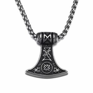 Viking Axe Stainless Steel - Strength Courage Viking Necklace