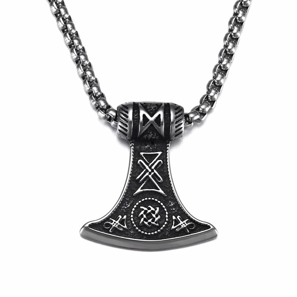 Viking Axe Stainless Steel - Strength Courage Viking Necklace 1 Viking Axe Stainless Steel - Strength Courage Viking Necklace